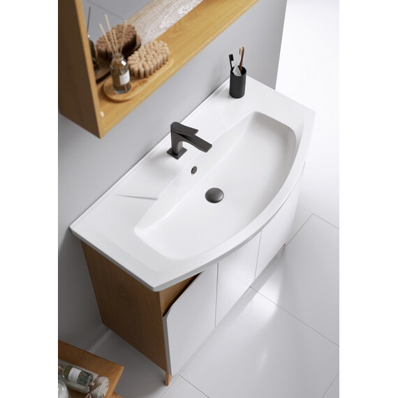 AQWELLA "BASIC" ТУМБА ПОД УМЫВАЛЬНИК, ЦВЕТ ДУБ ЗОЛОТОЙ, BAS0108DZ