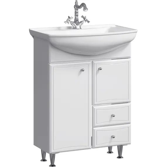 AQWELLA "БАРСЕЛОНА" ТУМБА ПОД УМЫВАЛЬНИК  НА НОЖКАХ C КОРЗИНОЙ BA0106K