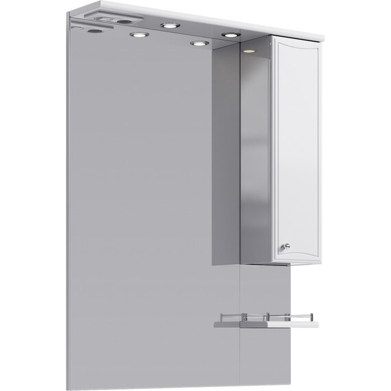 AQWELLA "БАРСЕЛОНА" ПАНЕЛЬ С ЗЕРКАЛОМ,  ШКАФЧИКОМ И ПОДСВЕТКОЙ BA.02.08