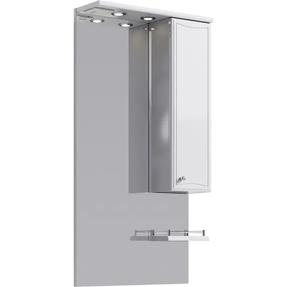 AQWELLA "БАРСЕЛОНА" ПАНЕЛЬ С ЗЕРКАЛОМ,  ШКАФЧИКОМ И ПОДСВЕТКОЙ BA.02.55