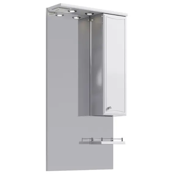 AQWELLA "БАРСЕЛОНА" ПАНЕЛЬ С ЗЕРКАЛОМ,  ШКАФЧИКОМ И ПОДСВЕТКОЙ BA.02.55