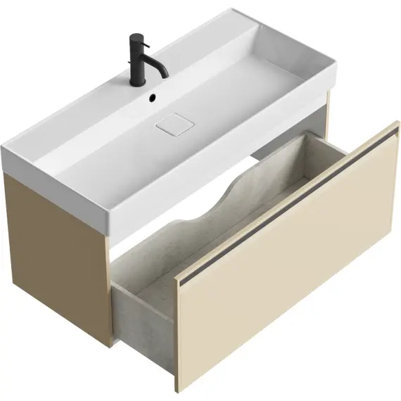 AQWELLA "PURE" ТУМБА ПОД УМЫВАЛЬНИК, ЦВЕТ КАПУЧИНО СВЕТЛЫЙ, PUR0110KS