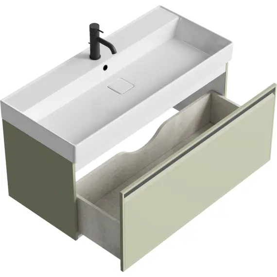 AQWELLA "PURE" ТУМБА ПОД УМЫВАЛЬНИК, ЦВЕТ ШАЛФЕЙ ЗЕЛЕНЫЙ, PUR0110SH