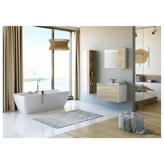 AQWELLA "МАЙАМИ" ТУМБА ПОД УМЫВАЛЬНИК ПОДВЕСНАЯ ЛЕВАЯ, MAI.01.09/L