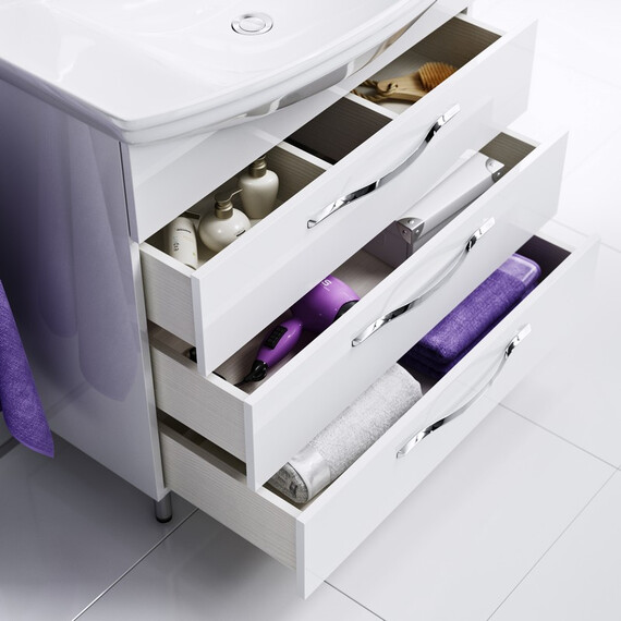 AQWELLA "АЛЛЕГРО" ТУМБА ПОД УМЫВАЛЬНИК, ЦВЕТ БЕЛЫЙ, AGR.01.10/3