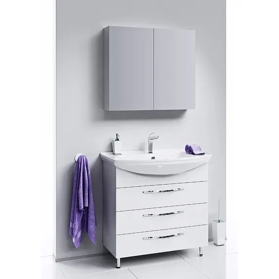 AQWELLA "АЛЛЕГРО" ТУМБА ПОД УМЫВАЛЬНИК, ЦВЕТ БЕЛЫЙ, AGR.01.08/3