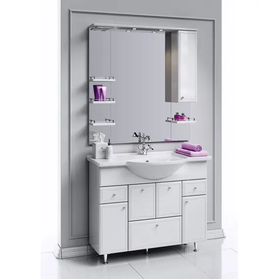 AQWELLA "БАРСЕЛОНА" ТУМБА ПОД УМЫВАЛЬНИК  НА НОЖКАХ C КОРЗИНОЙ BA0110K