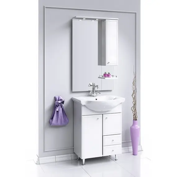 AQWELLA "БАРСЕЛОНА" ТУМБА ПОД УМЫВАЛЬНИК  НА НОЖКАХ C КОРЗИНОЙ BA0106K