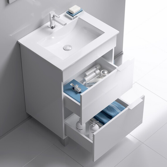 AQWELLA "БРИГ" ТУМБА ПОД УМЫВАЛЬНИК  НА НОЖКАХ, ЦВЕТ БЕЛЫЙ, BR.01.06/2/W