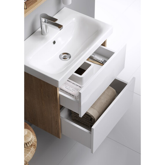 AQWELLA "СИТИ" ТУМБА ПОД УМЫВАЛЬНИК ПОДВЕСНАЯ , ЦВЕТ ДУБ БАЛТИЙСКИЙ CI0106DB