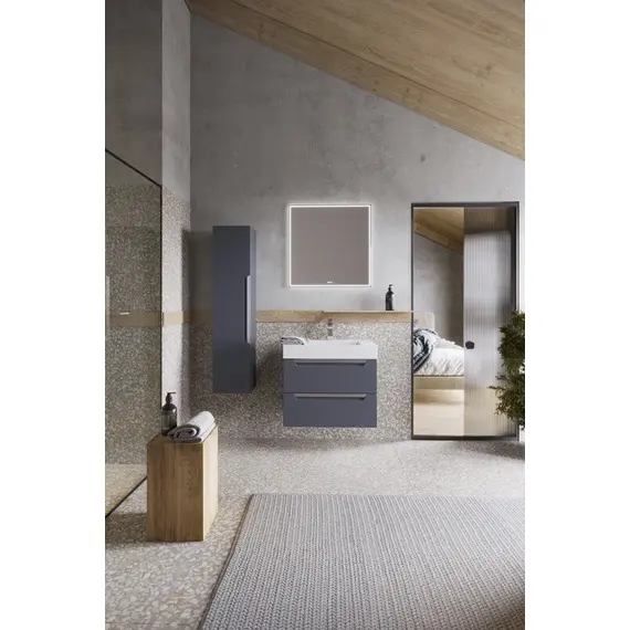 AQWELLA "CUBE" ТУМБА ПОД УМЫВАЛЬНИК, ЦВЕТ СЕРЫЙ, CUB0107GR