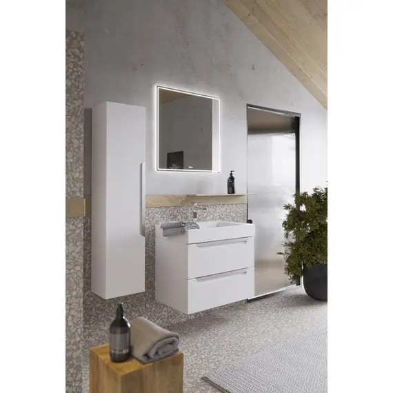 AQWELLA "CUBE" ТУМБА ПОД УМЫВАЛЬНИК, ЦВЕТ БЕЛЫЙ, CUB0107W