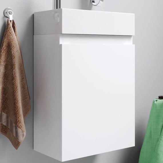 AQWELLA "ЛЕОН-МР" ТУМБА ПОД УМЫВАЛЬНИК ПОДВЕСНАЯ, ЦВЕТ БЕЛЫЙ LN-MP.01.04/W