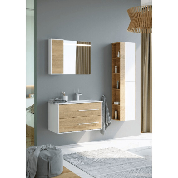 AQWELLA "МАЙАМИ" ТУМБА ПОД УМЫВАЛЬНИК ПОДВЕСНАЯ ПРАВАЯ, MAI.01.09/R