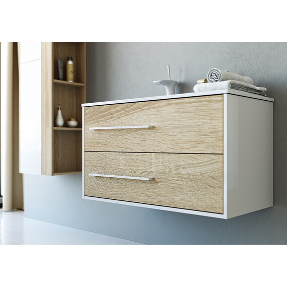 AQWELLA "МАЙАМИ" ТУМБА ПОД УМЫВАЛЬНИК ПОДВЕСНАЯ ЛЕВАЯ, MAI.01.09/L