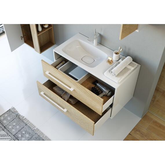 AQWELLA "МАЙАМИ" ТУМБА ПОД УМЫВАЛЬНИК ПОДВЕСНАЯ ЛЕВАЯ, MAI.01.09/L