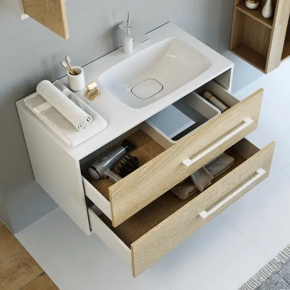 AQWELLA "МАЙАМИ" ТУМБА ПОД УМЫВАЛЬНИК ПОДВЕСНАЯ ПРАВАЯ, MAI.01.09/R