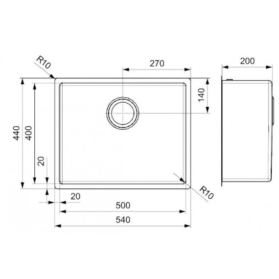 КУХОННАЯ МОЙКА REGINOX MIAMI 50X40 GOLD