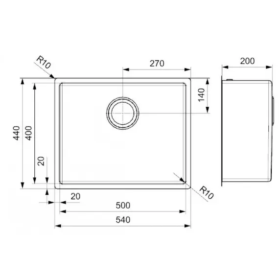 КУХОННАЯ МОЙКА REGINOX MIAMI 50X40 GOLD
