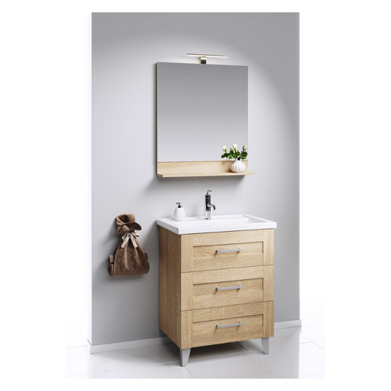 AQWELLA "ФОСТЕР" ТУМБА ПОД УМЫВАЛЬНИК НА НОЖКАХ, ЦВЕТ ДУБ СОНОМА, FOS01083DS