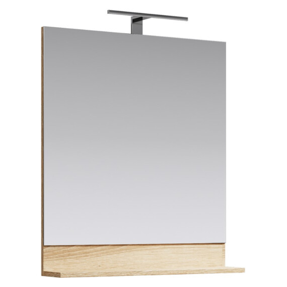 AQWELLA "ФОСТЕР" ПАНЕЛЬ С ЗЕРКАЛОМ И СВЕТИЛЬНИКОМ, ЦВЕТ ДУБ СОНОМА, FOS0207DS