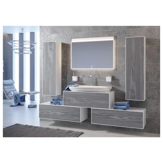 AQWELLA "GENESIS" ТУМБА ПОД УМЫВАЛЬНИК, ЦВЕТ МИЛЛЕНИУМ СЕРЫЙ, GEN0112MG