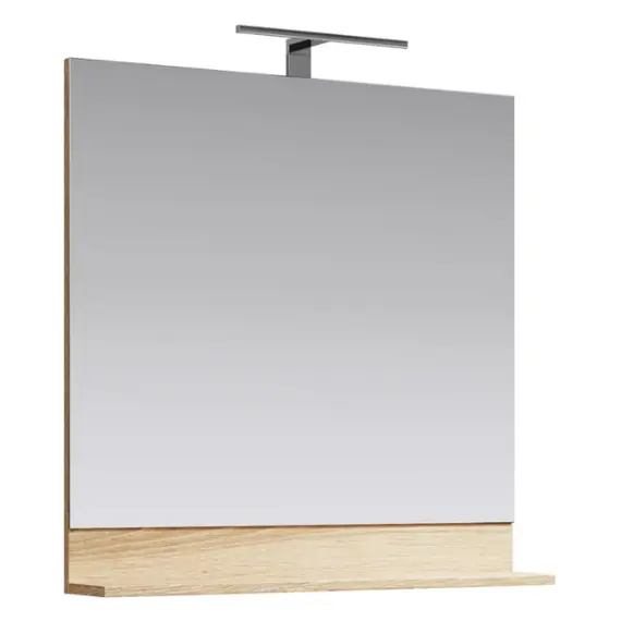 AQWELLA "ФОСТЕР" ПАНЕЛЬ С ЗЕРКАЛОМ И СВЕТИЛЬНИКОМ, ЦВЕТ ДУБ СОНОМА, FOS0208DS