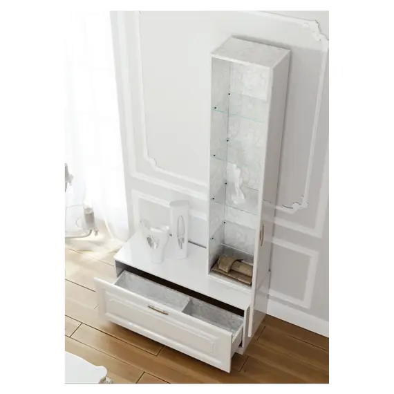 AQWELLA "ИМПЕРИЯ" ТУМБА НАПОЛЬНАЯ, ЦВЕТ БЕЛЫЙ EMP.03.10/W