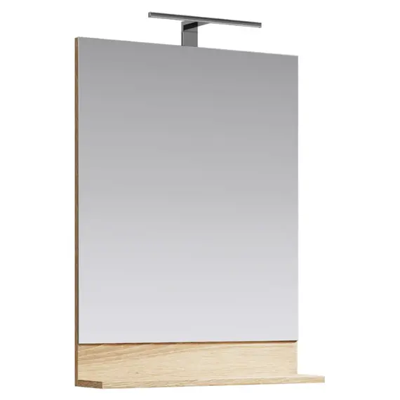 AQWELLA "ФОСТЕР" ПАНЕЛЬ С ЗЕРКАЛОМ И СВЕТИЛЬНИКОМ, ЦВЕТ ДУБ СОНОМА, FOS0206DS