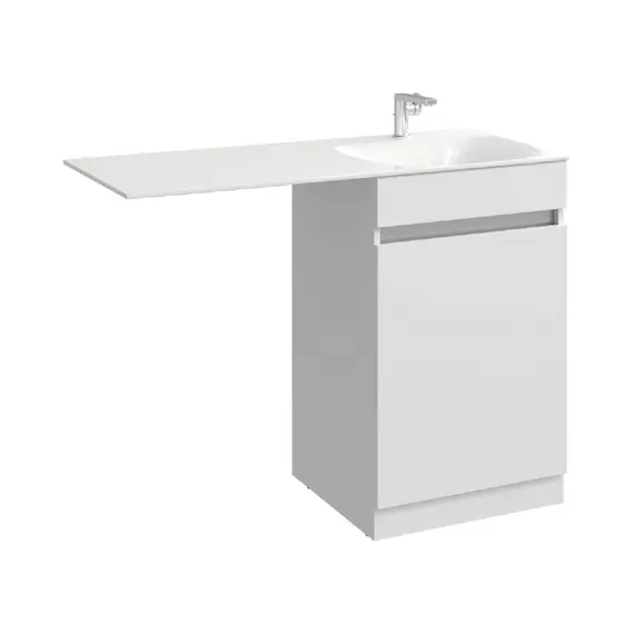 AQWELLA "FORMA" ТУМБА ПОД УМЫВАЛЬНИК С КОРЗИНОЙ СПРАВА, ЦВЕТ БЕЛЫЙ, FOR0105KR