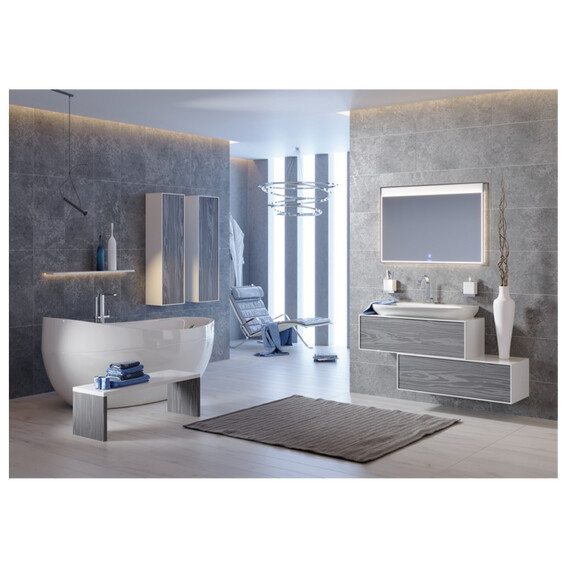 AQWELLA "GENESIS" ТУМБА ПОД УМЫВАЛЬНИК, ЦВЕТ МИЛЛЕНИУМ СЕРЫЙ, GEN0112MG