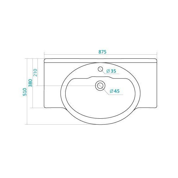 ТУМБА OPADIRIS БОРДЖИ 85, СЛОНОВАЯ КОСТЬ (РАКОВИНА SANTEK СЕНЕЖ 87)
