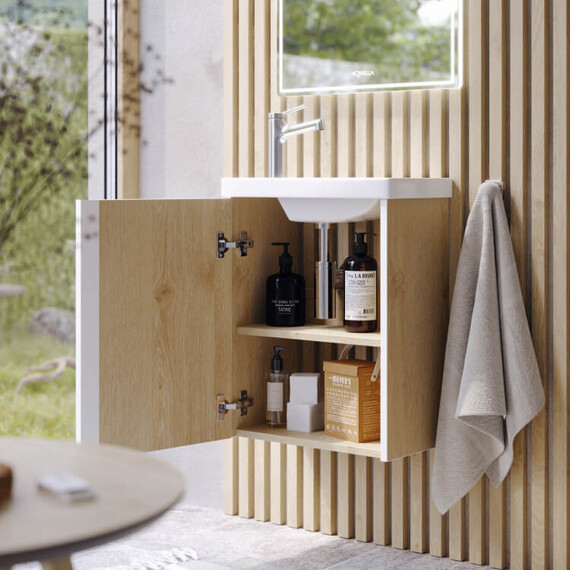 AQWELLA "URBAN" ТУМБА ПОД УМЫВАЛЬНИК, ЦВЕТ ДУБ ДАВОС, URB0145DD