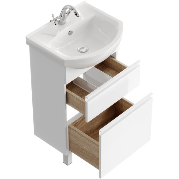 AQWELLA "RODOS" ТУМБА ПОД УМЫВАЛЬНИК, ЦВЕТ БЕЛЫЙ, ROD01052N