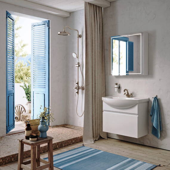 AQWELLA "RODOS" ТУМБА ПОД УМЫВАЛЬНИК, ЦВЕТ БЕЛЫЙ, ROD01081