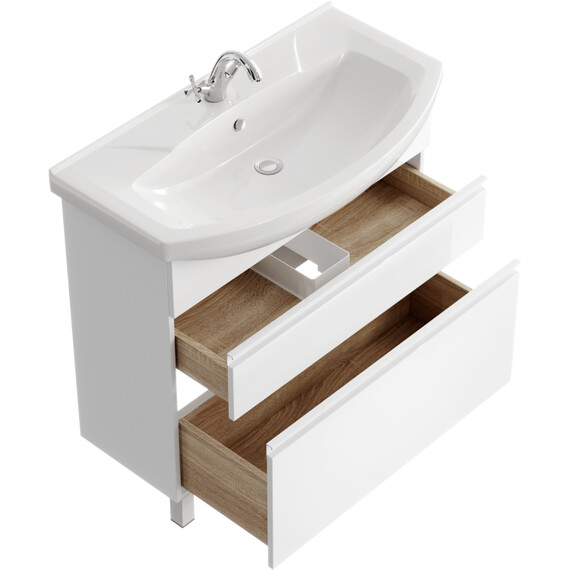 AQWELLA "RODOS" ТУМБА ПОД УМЫВАЛЬНИК, ЦВЕТ БЕЛЫЙ, ROD01082N