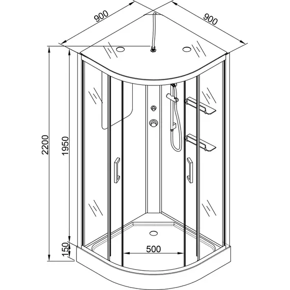 ДУШЕВАЯ КАБИНА AVACAN A09
