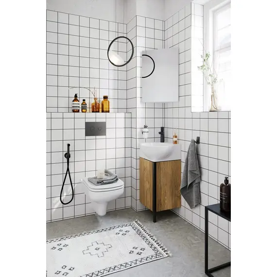 AQWELLA "PORTO" ТУМБА УГЛОВАЯ ПОД УМЫВАЛЬНИК, ЦВЕТ ДУБ БАЛТИЙСКИЙ, POR0104DB