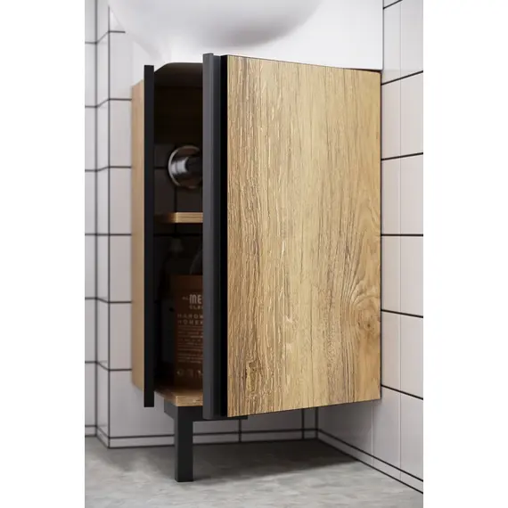 AQWELLA "PORTO" ТУМБА УГЛОВАЯ ПОД УМЫВАЛЬНИК, ЦВЕТ ДУБ БАЛТИЙСКИЙ, POR0104DB