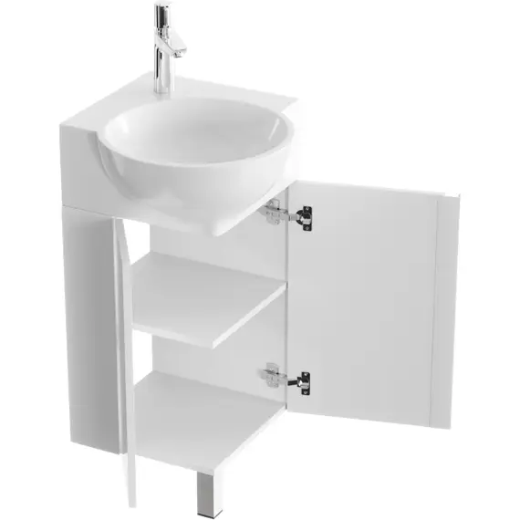 AQWELLA "PORTO" ТУМБА УГЛОВАЯ ПОД УМЫВАЛЬНИК, ЦВЕТ БЕЛЫЙ/БЕЛЫЙ, POR0104WW