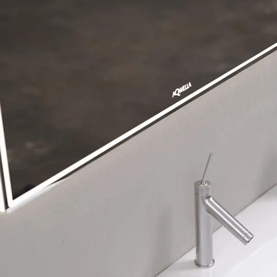 ЗЕРКАЛО AQWELLA СО СВЕТОДИОДНОЙ ПОДСВЕТКОЙ, СЕНСОРНЫМ ВЫКЛЮЧАТЕЛЕМ И РЕГУЛЯТОРОМ ОСВЕЩЕННОСТИ