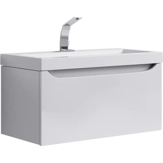 AQWELLA "ВЕРОНА" ТУМБА ПОД УМЫВАЛЬНИК ПОДВЕСНАЯ, ЦВЕТ БЕЛЫЙ  VER.01.08/W