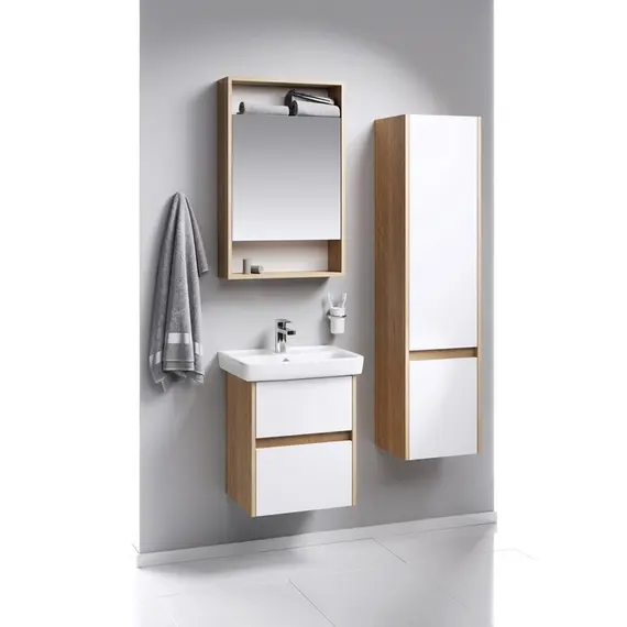 AQWELLA "СИТИ" ШКАФ-ЗЕРКАЛО, ЦВЕТ ДУБ БАЛТИЙСКИЙ, SIT0405DB