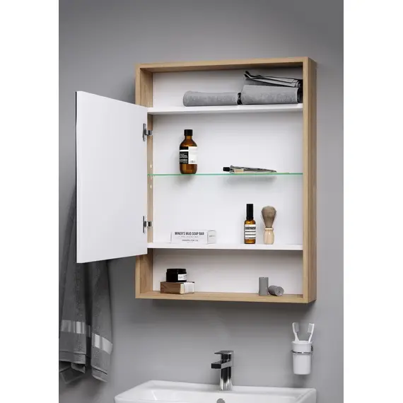 AQWELLA "СИТИ" ШКАФ-ЗЕРКАЛО, ЦВЕТ ДУБ БАЛТИЙСКИЙ, SIT0406DB