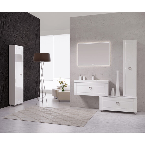 ЗЕРКАЛО AQWELLA СО СВЕТОДИОДНОЙ ПОДСВЕТКОЙ, СЕНСОРНЫМ ВЫКЛЮЧАТЕЛЕМ И РЕГУЛЯТОРОМ ОСВЕЩЕННОСТИ