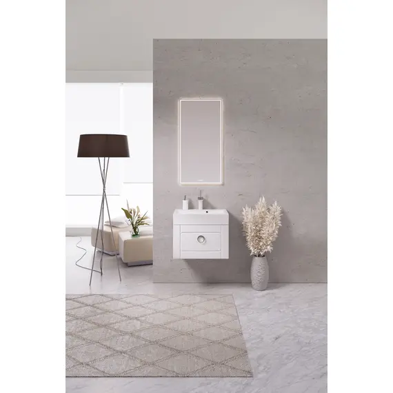 ЗЕРКАЛО AQWELLA СО СВЕТОДИОДНОЙ ПОДСВЕТКОЙ, СЕНСОРНЫМ ВЫКЛЮЧАТЕЛЕМ И РЕГУЛЯТОРОМ ОСВЕЩЕННОСТИ