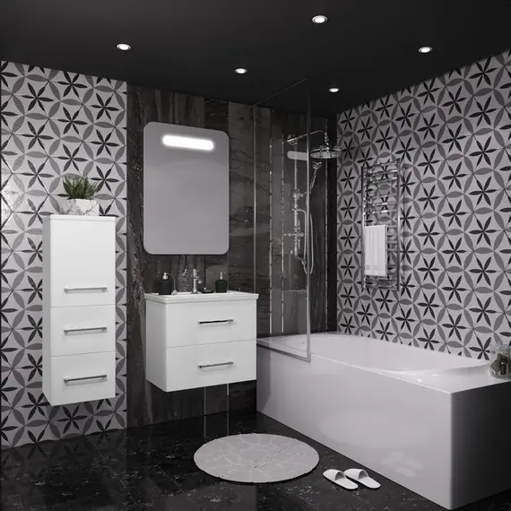 ТУМБА OPADIRIS АРАБЕСКО 60, БЕЛЫЙ (РАКОВИНА KIROVIT ФОСТЕР 60)