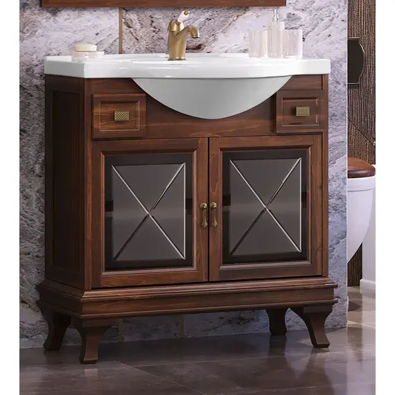 ТУМБА OPADIRIS БОРДЖИ 85, СВЕТЛЫЙ ОРЕХ (РАКОВИНА SANTEK СЕНЕЖ 87)