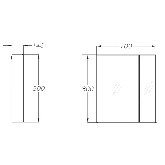 ЗЕРКАЛЬНЫЙ ШКАФ OPADIRIS АРАБЕСКО 70, БЕЗ ПОДСВЕТКИ