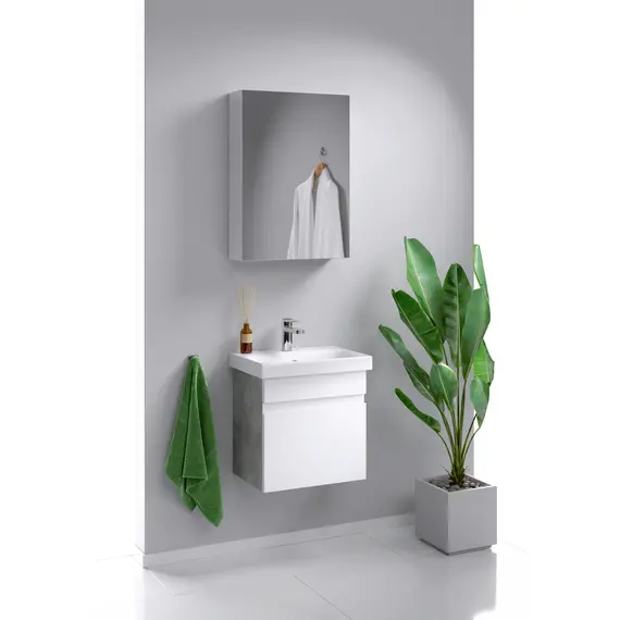 AQWELLA "SMART" ТУМБА ПОД УМЫВАЛЬНИК ПОДВЕСНАЯ , ЦВЕТ БЕТОН СВЕТЛЫЙ SRT0105BS